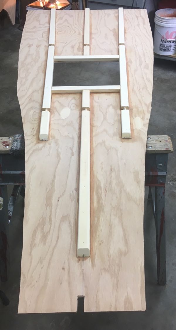 Lateral Stringers Marked and Glued