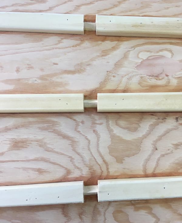Tenons Lined Up