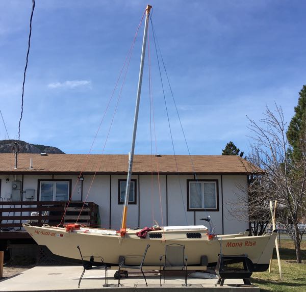 Mast Up with Temporary Lines